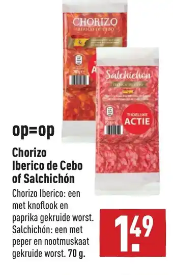 ALDI Chorizo Iberico de Cebo of Salchichon 70g aanbieding