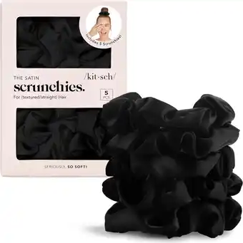Amazon Kitsch Satijnen scrunchies - zachter dan zijden scrunchies voor vrouwen | Leuke haarbanden en haarscrunchies voor haar | Stij aanbieding