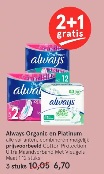 Etos Always organic en platinum aanbieding