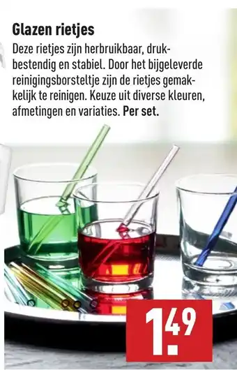 ALDI Glazen rietjes aanbieding