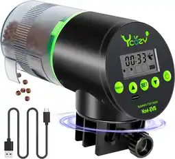 Amazon Ycozy Automatische Aquarium Visvoer, Visvoer Dispenser Voor Vis Tank, Grote Capaciteit Visvoer Digitale Smart Automaat Fish A aanbieding