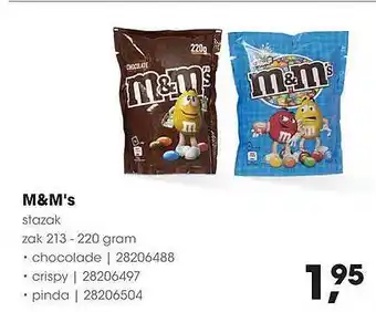 HANOS M&m's stazak aanbieding