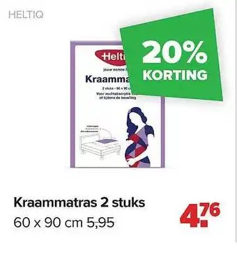 Baby-Dump Heltiq kraammatras 60 X 90 cm aanbieding