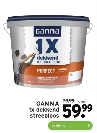 GAMMA Gamma 1x dekkend streeploos 10 liter aanbieding