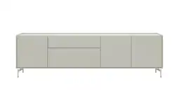 Xooon Noon, Dressoir 240 Cm - 3-Deuren + 2-Laden - Geheel Silk Grey aanbieding