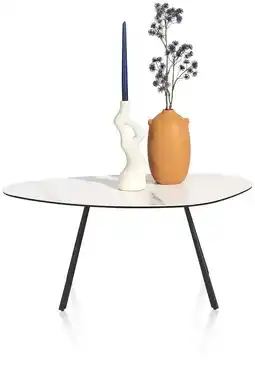 Xooon Montello, Salontafel 94 X 49 Cm. - Hoogte 42 Cm. - Keramiek Blad - Wit aanbieding