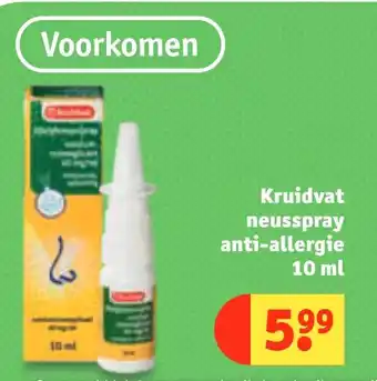 Kruidvat Kruidvat neusspray anti-allergie 10 ml aanbieding