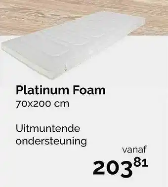 Beter Bed Platinum Foam 70x200 Cm aanbieding