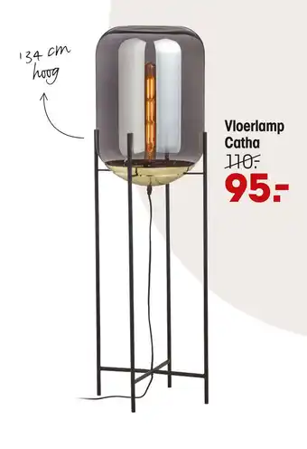 Kwantum Vloerlamp catha zwart aanbieding