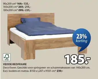 Jysk VEDDE BEDFRAME aanbieding