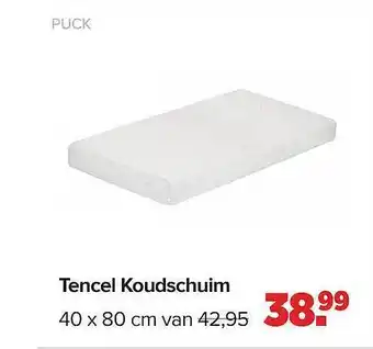 Baby-Dump Puck tencel koudschuim 40x80cm aanbieding