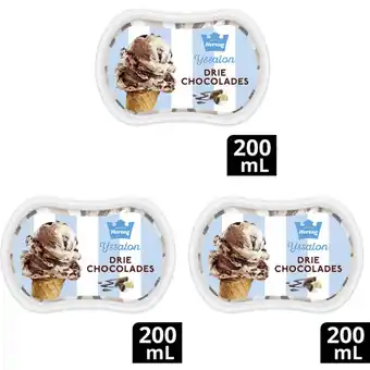 Albert Heijn Hertog Ijssalon mini drie chocolades 2-pack aanbieding