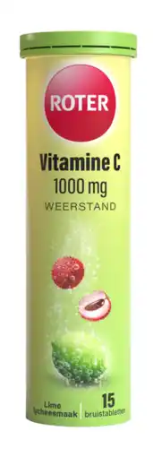 De Online Drogist Roter Vitamine C 1000mg Weerstand Lime Lychee Bruistabletten aanbieding