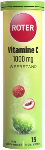 De Online Drogist Roter Vitamine C 1000mg Weerstand Lime Lychee Bruistabletten aanbieding