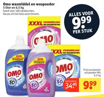 Kruidvat Omo wasmiddel en waspoeder 6,5 kg aanbieding