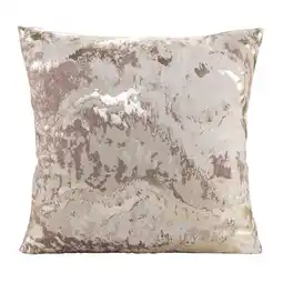 Leen Bakker Sierkussen Myron - ecru/goud - 45x45 cm - Leen Bakker aanbieding