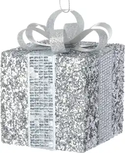 Intratuin Intratuin kerst ornament Lahja cadeau zilver 8 x 8 x 12 cm aanbieding