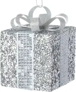 Intratuin Intratuin kerst ornament Lahja cadeau zilver 8 x 8 x 12 cm aanbieding