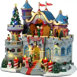 Intratuin Lemax Sights & Sounds kerstdorp santa's castle gala (kasteel bal) 17 x 27,5 x 24,5 cm aanbieding