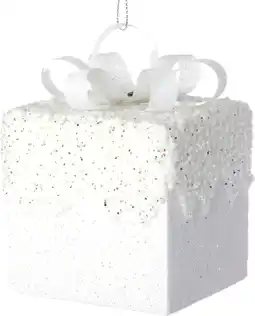 Intratuin Intratuin kerst ornament Lahja cadeau wit 6 x 6 x 8,5 cm aanbieding