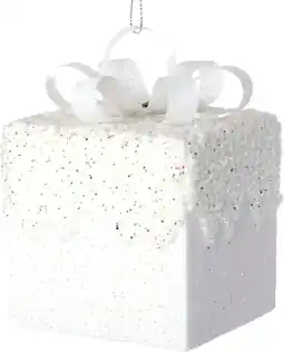 Intratuin Intratuin kerst ornament Lahja cadeau wit 8 x 8 x 12 cm aanbieding