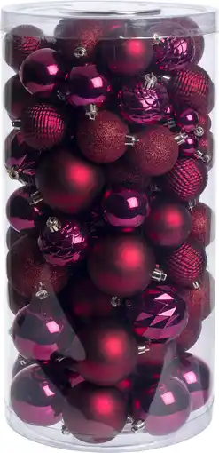 Intratuin Intratuin kerstbal Flint box roze D 4 / 6 / 8 cm 100-delig aanbieding