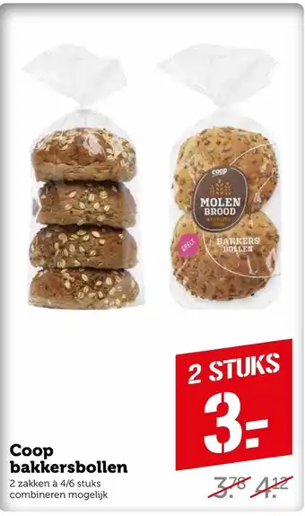 Coop Coop bakkersbollen aanbieding