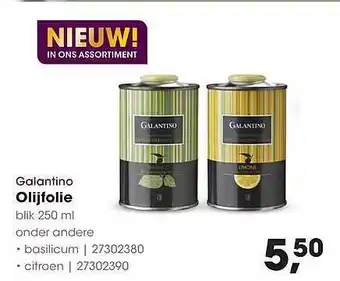 HANOS Galantino olijfolie 250 ml aanbieding