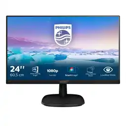 Amazon Philips V Line 243V7QJABF Led-display, 60,5 cm (23,8 inch), Full HD, plat, zwart, computerschermen (60,5 cm (23,8 inch), 1920 aanbieding