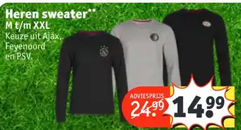 Kruidvat Heren sweater aanbieding