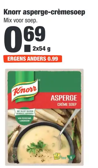 ALDI Knorr asperge-crèmesoep 2x54 gram aanbieding