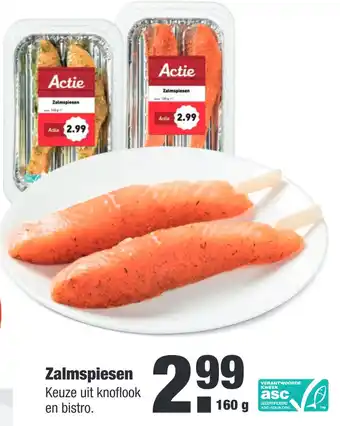 ALDI Zalmspiesen 160 gram aanbieding