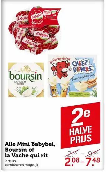 Coop Alle Mini Babybel, Boursin of la Vache qui rit aanbieding