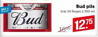 Coop Bud pils 300 ml aanbieding