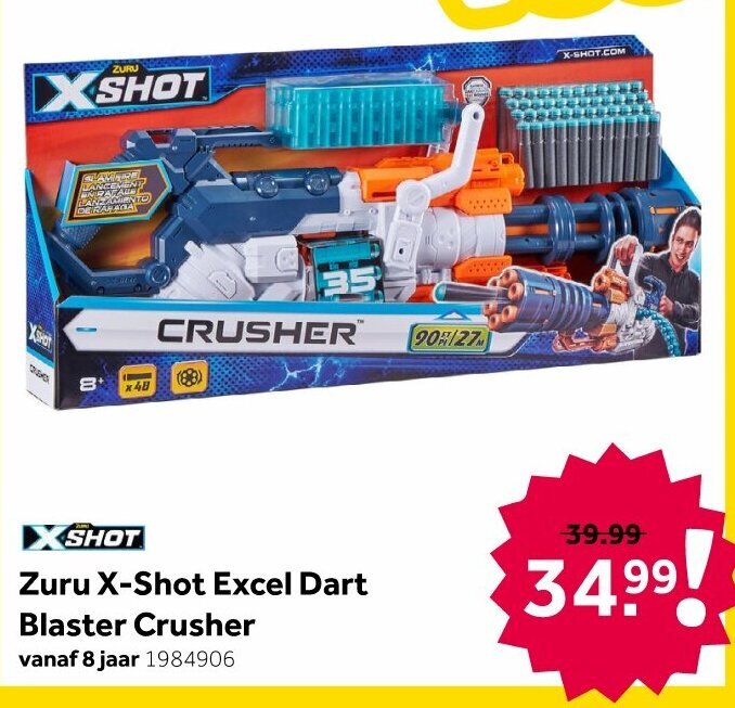 Zuru XShot Excel Dart Blaster Crusher aanbieding bij Intertoys