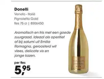 HANOS Donelli pignoletto gold veneto - italië aanbieding