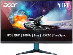 MediaMarkt Acer Nitro Vg271um3bmiipx - 27 Inch 2560 X 1440 (quad Hd) 1 Ms 180 Hz aanbieding