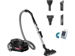 MediaMarkt Philips Xd6142/12 Stofzuiger Met Zak Diep Zwart aanbieding