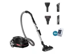 MediaMarkt Philips Xd6142/12 Stofzuiger Met Zak Diep Zwart aanbieding