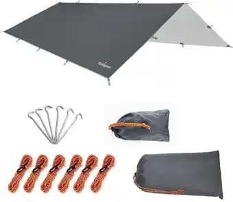 Amazon Unigear Regenzeil, Tarp Rain Fly tentdoek, waterdicht, opvouwbaar, licht, waterdicht, voor kamperen en bescherming tegen rege aanbieding