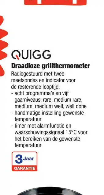 ALDI Quigg draadloze grillthermometer aanbieding