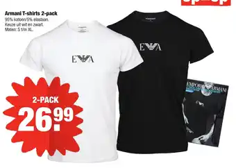 ALDI Armani T-shirts 2-pack S/XL aanbieding