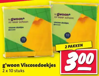 Nettorama G'woon Viscosedoekjes aanbieding