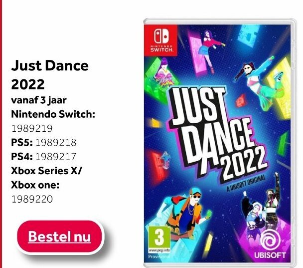 NintendoSWITCH Just Dance 2022 aanbieding bij Intertoys
