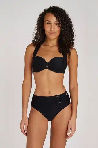 Wehkamp ten Cate Beach TC WOW voorgevormde beugel bikinitop met textuur zwart aanbieding