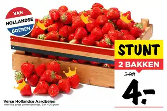 Vomar Voordeelmarkt Verse hollandse aardbeien 400gram aanbieding