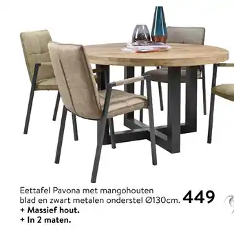 Profijt Meubel Eettafel Pavona aanbieding