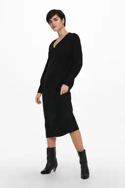 Wehkamp ONLY gebreide jurk ONLNEW TESSA zwart aanbieding