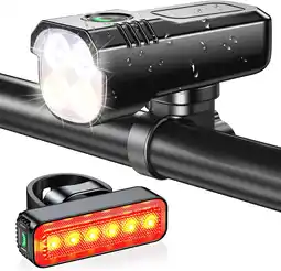 Amazon Babacom Led-fietsverlichting [8+6 modi & koplamp + astigmatisme] fietslicht voor en achter, 1300 lumen aluminium fietsverlich aanbieding