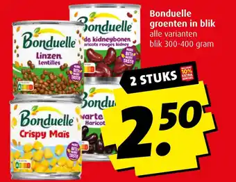 Boni Bonduelle groenten in blik aanbieding